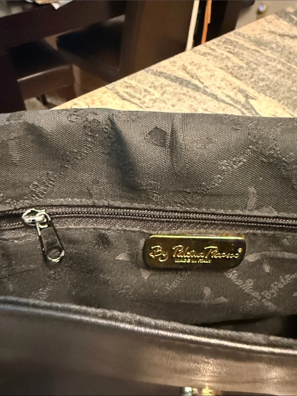 Paloma Picasso Black Leather Bag